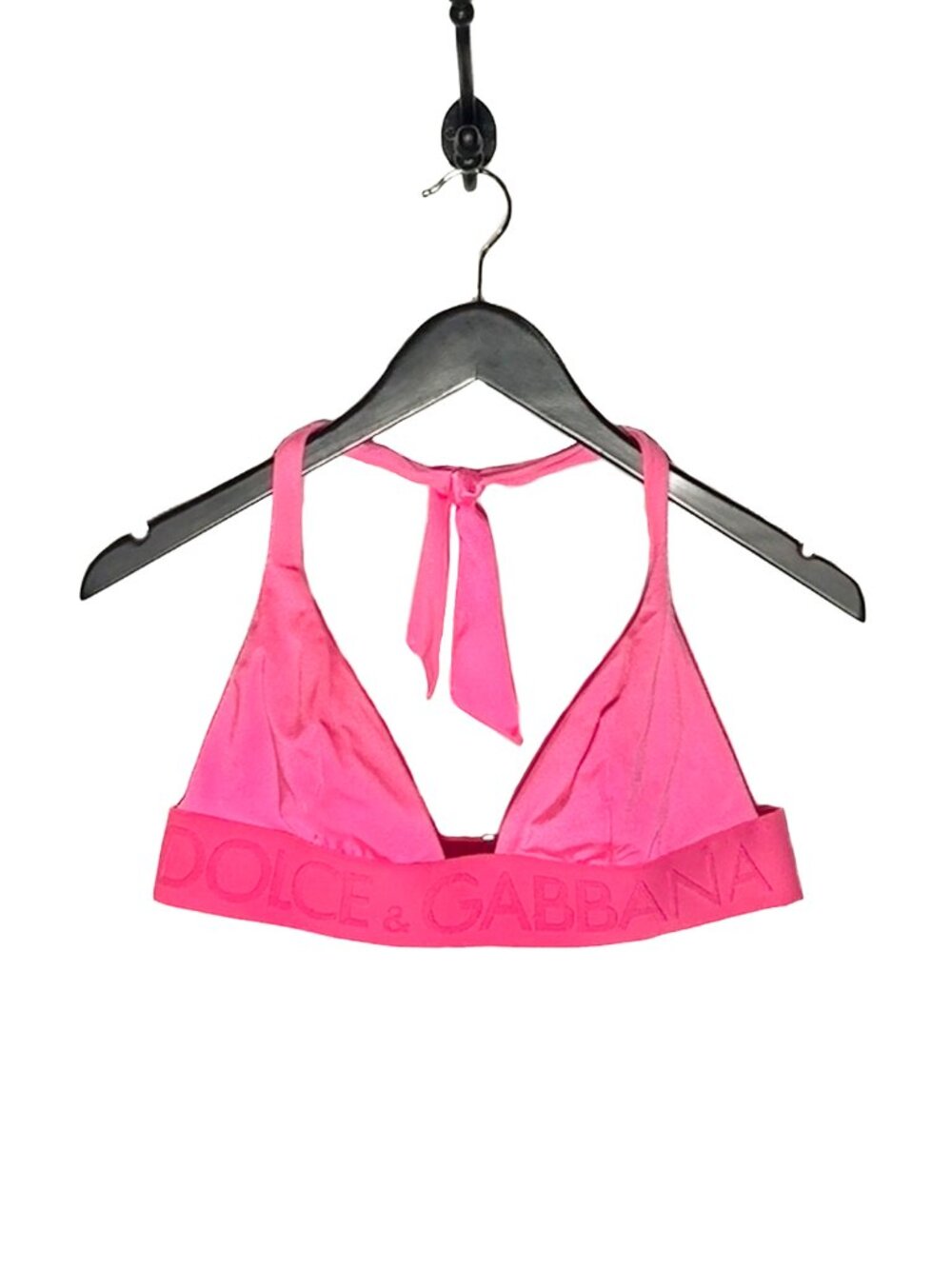 Dolce & Gabbana Hot Pink Logo Jacquard 2-Pieces Bikini Swimsuit - Picture 2 of 16